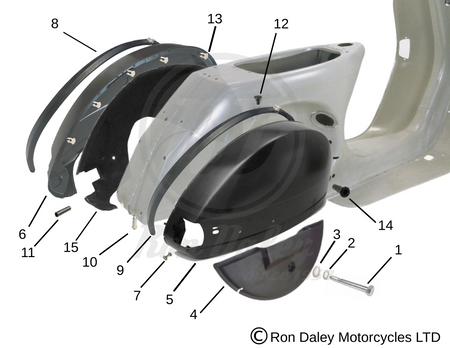 Vespa PX/T5 Side Panel Assembly