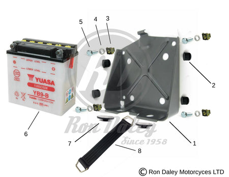 Vespa PX Battery Carrier Assembly