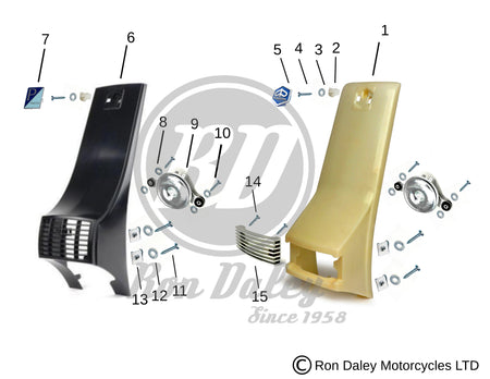 Vespa PX/T5 Horncast Assembly