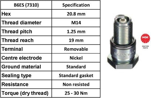 NGK Spark Plug B6ES